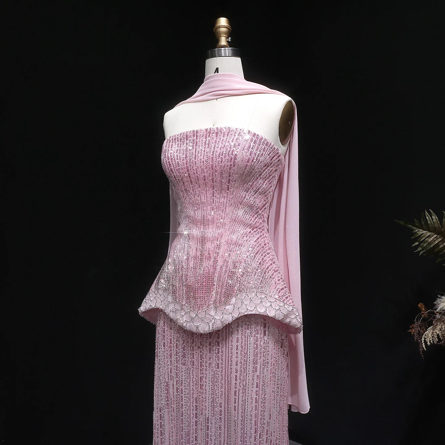 Sharon Said Luxury Beaded Two Piece Evening Dress