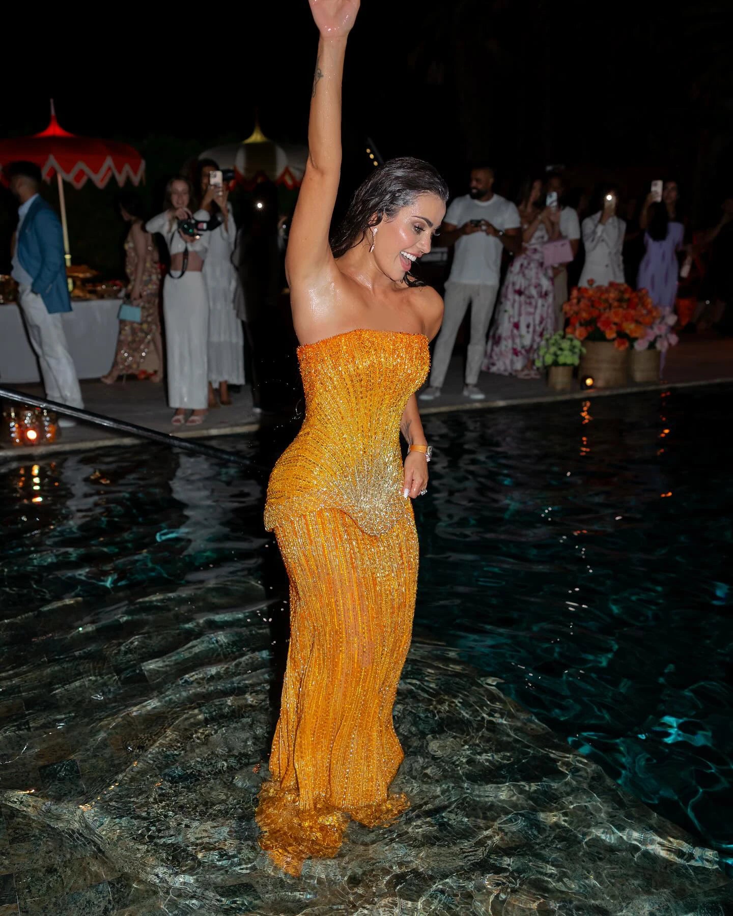 Sharon Said Luxury Beaded Two Piece Evening Dress