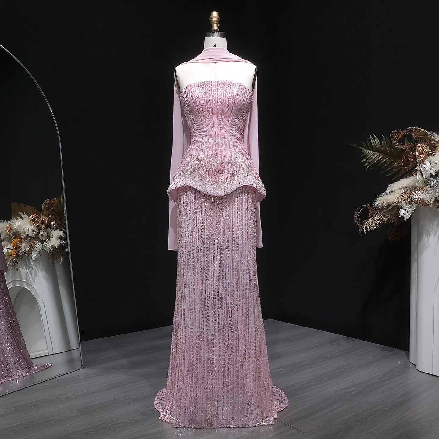 Sharon Said Luxury Beaded Two Piece Evening Dress