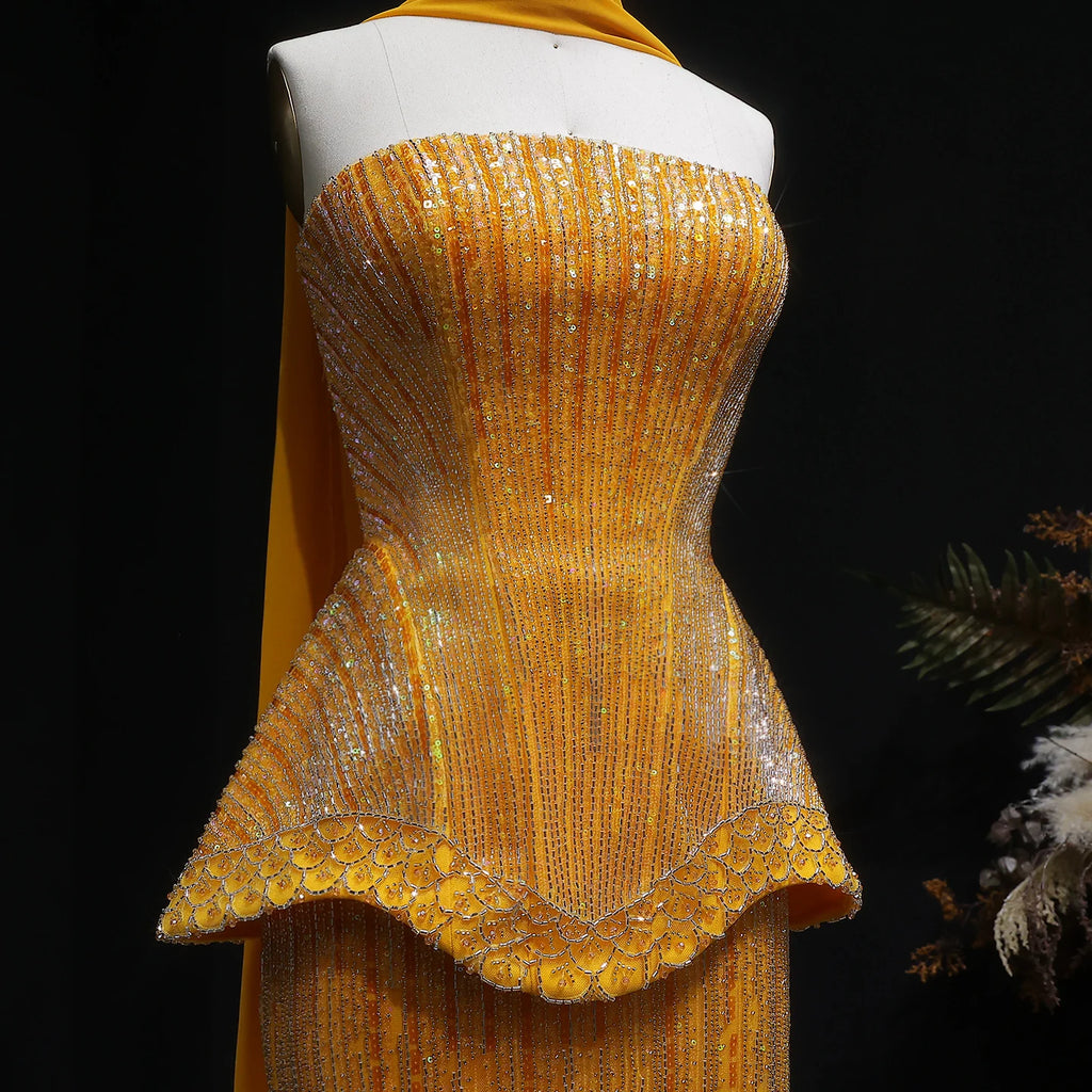 Sharon Said Luxury Beaded Two Piece Evening Dress