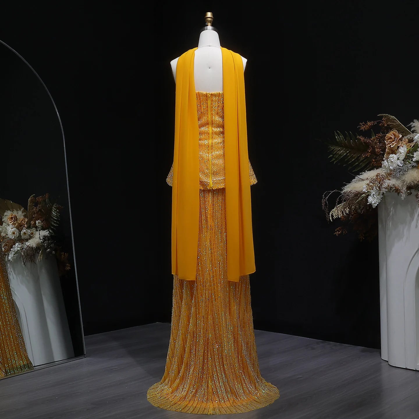 Sharon Said Luxury Beaded Two Piece Evening Dress